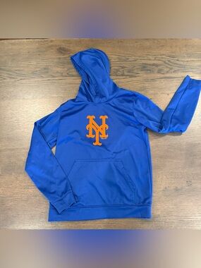 Genuine Merchandise Royal Blue Hoodie with Orange Logo